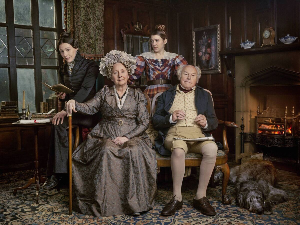 Gentleman Jack: Suranne Jones as Anne Lister, Gemma Jones as Aunt Anne Lister, Gemma Whelan as Marian Lister, Timothy West as Jeremy Lister. Picture: PA Photo/BBC/Lookout Point/Jay Brooks