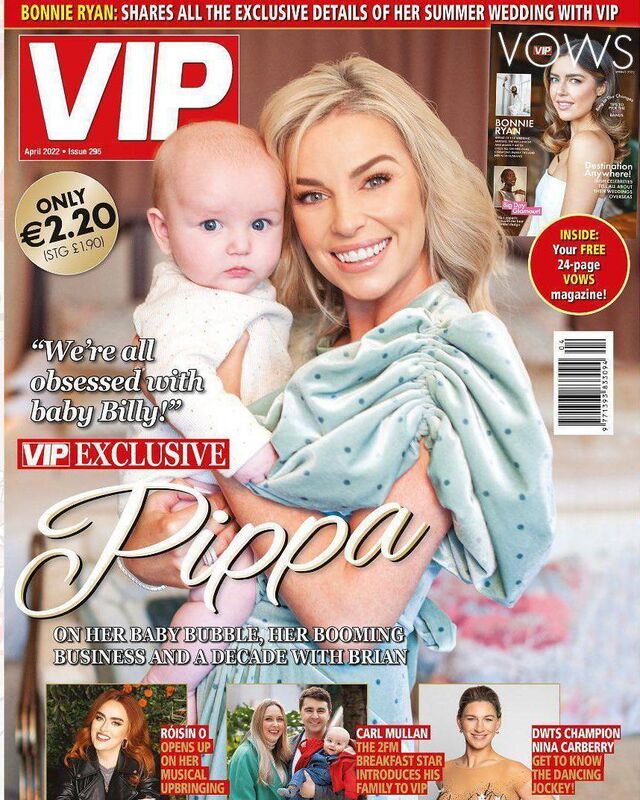 Pippa O'Connor on the cover of the April edition of VIP magazine