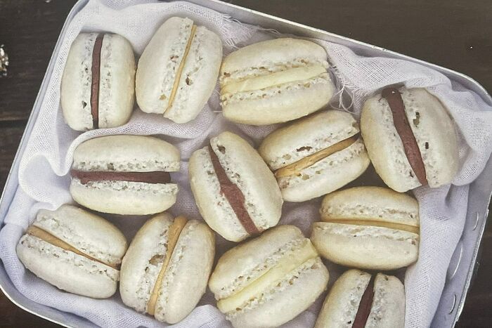 Easter hazelnut macarons