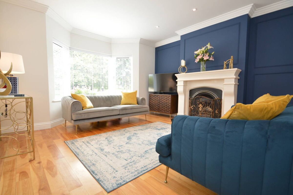 Living room with bay window Living room with bay window