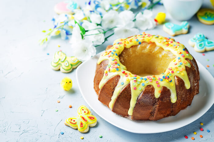 Easter orange blossom cake