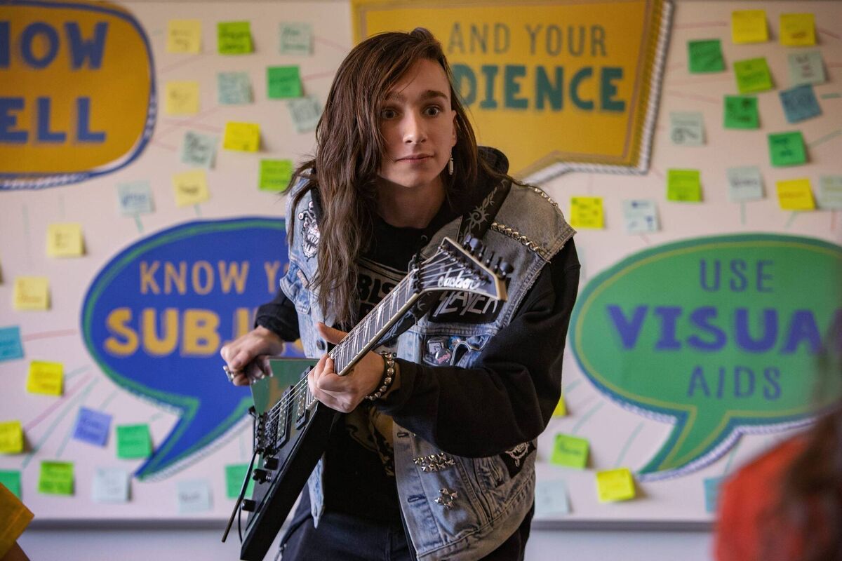 Metal Lords: Adrian Greensmith as Hunter. Picture: Scott Patrick Green/Netflix Metal Lords: Adrian Greensmith as Hunter. Picture: Scott Patrick Green/Netflix