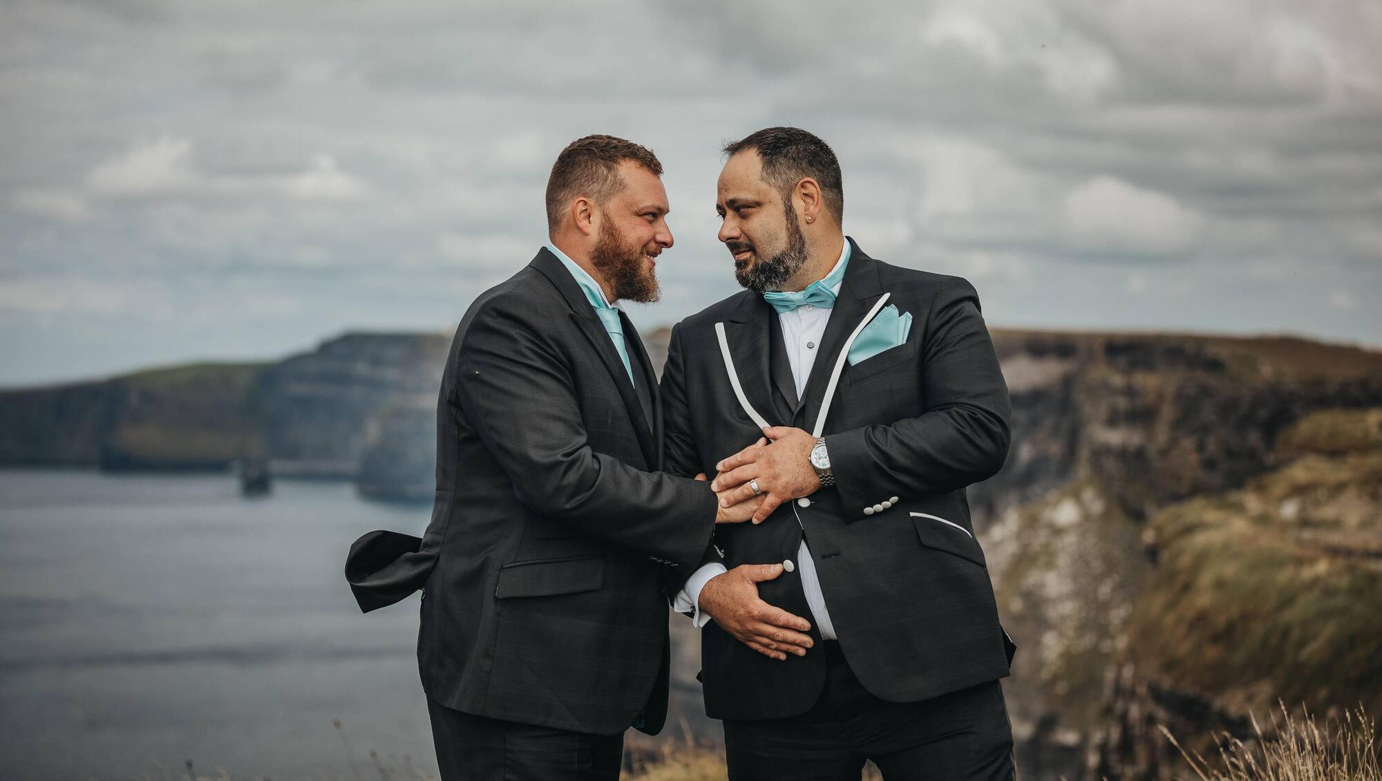 Wedding of the week: Zack and Travis have a magical cliffside elopement