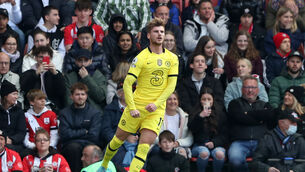 <p>Timo Werner scored two of Chelsea’s six goals (Kieran Cleeves/PA)</p>