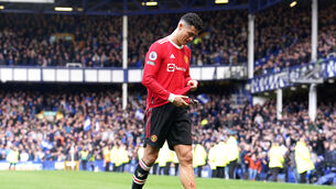 Cristiano Ronaldo had returned to United’s starting XI at Goodison Park (Martin Rickett/PA)