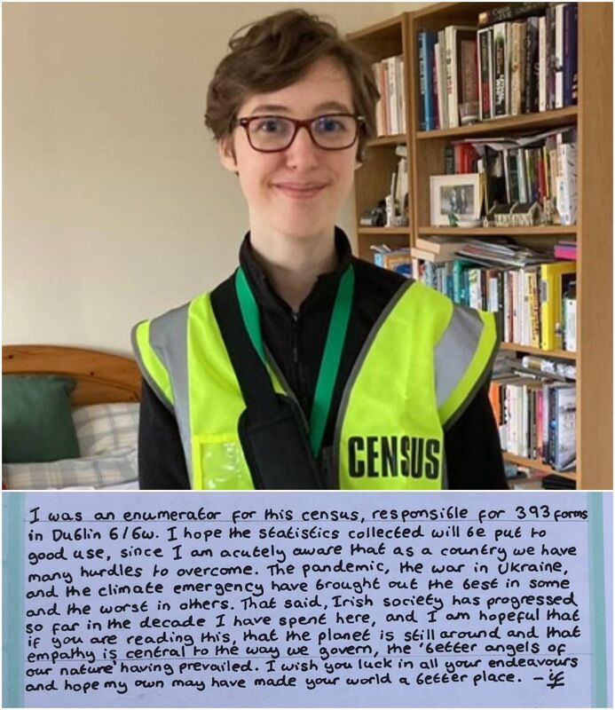 Census enumerator, Imogen Forrest, said the war in Ukraine is just one of the struggles facing society today. Census enumerator, Imogen Forrest, said the war in Ukraine is just one of the struggles facing society today.