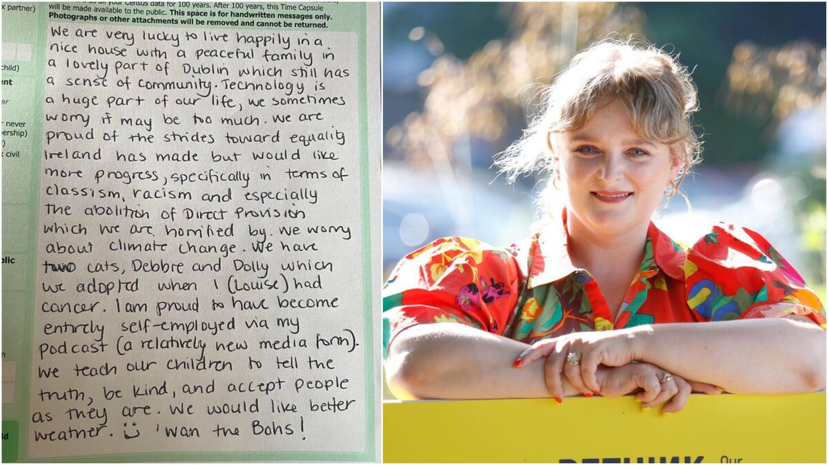 
                        Broadcaster and podcaster, Louise McSharry's, census entry.