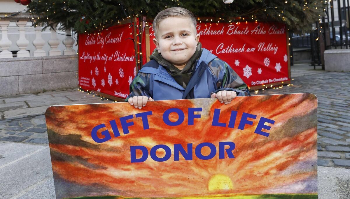 Tomás O’Dowd, a kidney patient from Dunquine in Co Kerry, at the launch of the Irish Kidney Association’s Christmas organ donor awareness campaign in 2020.