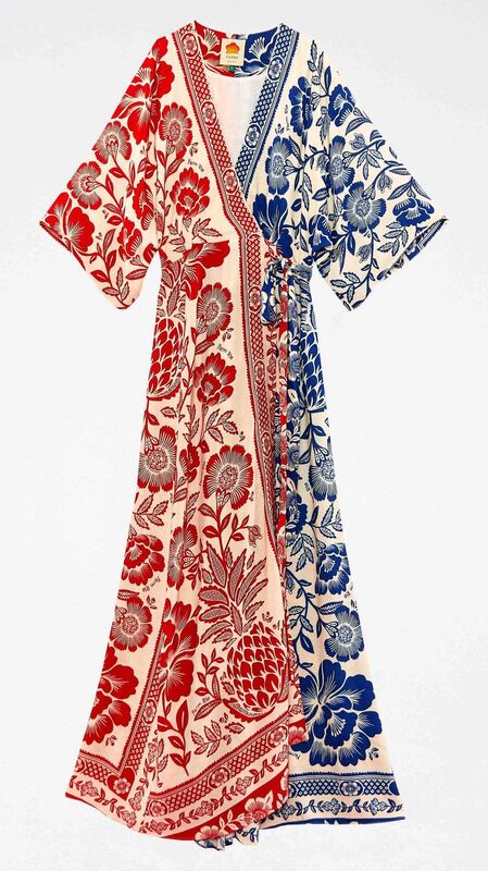 Mixed pineapple garden wrap dress, Farm Rio, €255 Mixed pineapple garden wrap dress, Farm Rio, €255