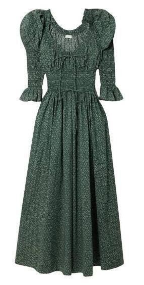 Dôen ‘Kaira’ smocked printed organic cotton-voile midi dress, Net-a-Porter, €393.60 Dôen ‘Kaira’ smocked printed organic cotton-voile midi dress, Net-a-Porter, €393.60