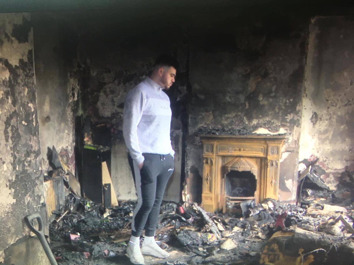 The damage caused by the fire.