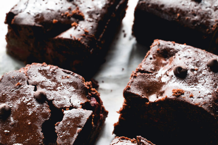 Chocolate, cherry and coconut brownies