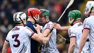 <p>HEAD TO HEAD: Wexford's Lee Chin gets up close and personal with Fintan Burke of Galway in their Leinster SHC Round 1 match at Chadwicks Wexford Park in Wexford. </p>