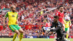 David De Gea played his part with important saves as Manchester United beat Norwich (Martin Rickett/PA)