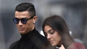 <p>Cristiano Ronaldo and his partner Georgina Rodriguez</p>