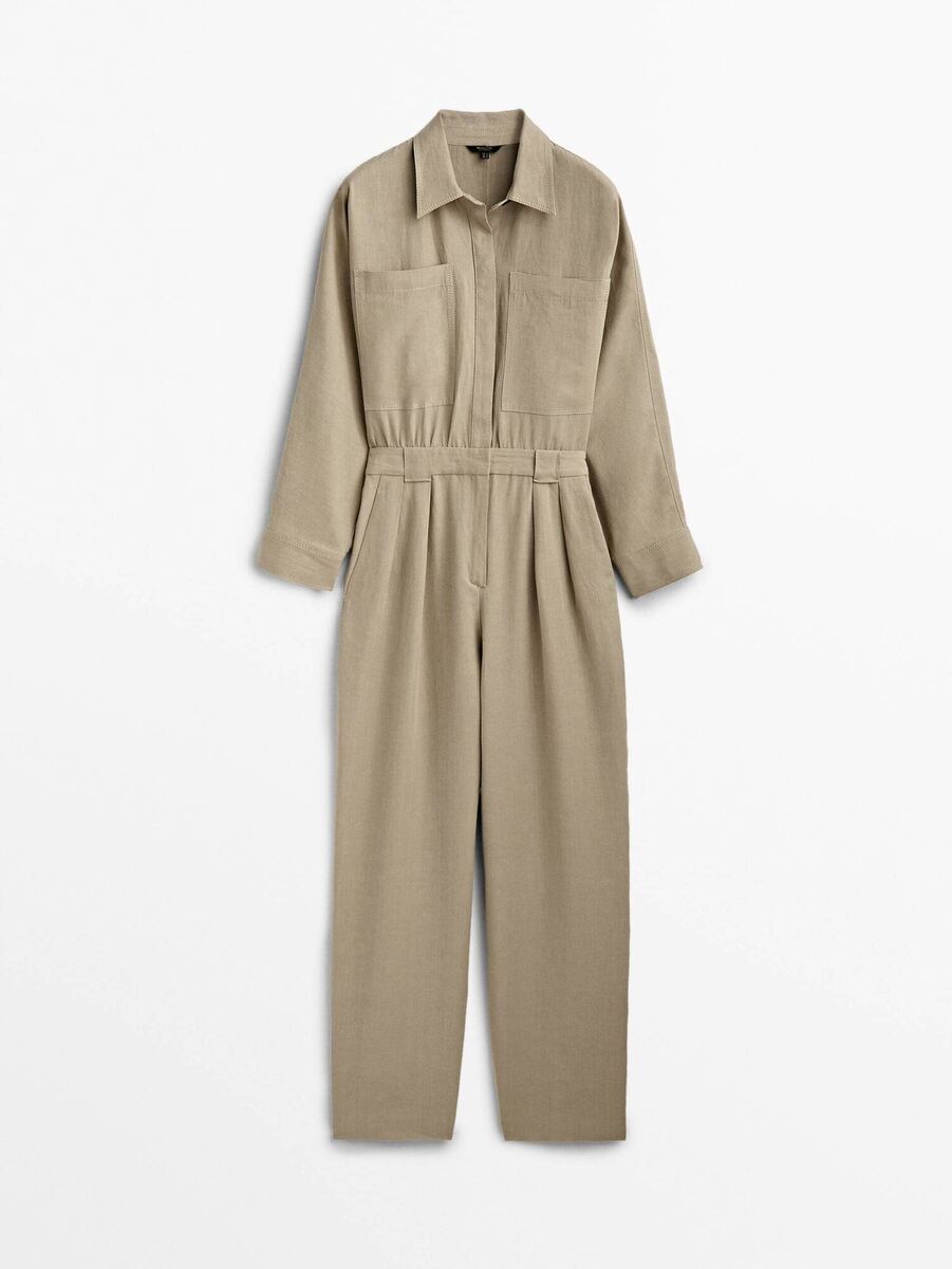 Long 100% linen jumpsuit, Massimo Dutti, €149