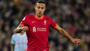 <p>Liverpool midfielder Thiago Alcantara produced a near-perfect performance in the 4-0 win over Manchester United (Mike Egerton/PA)</p>
