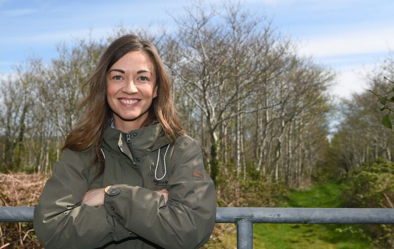 Holly Cairns pictured in native broadleaf forestry on the family farm in West Cork. Picture: Denis Minihane