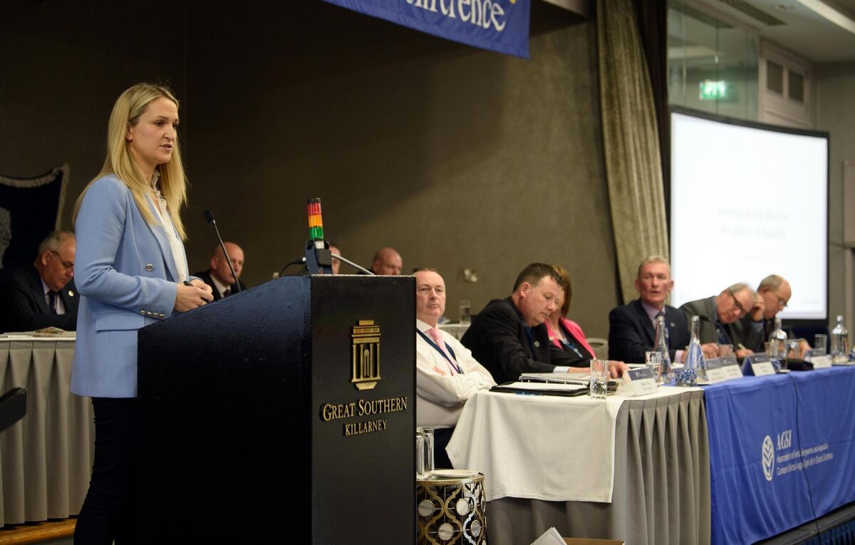 Helen McEntee said housing is also being secured through the Red Cross. Picture: Don MacMonagle