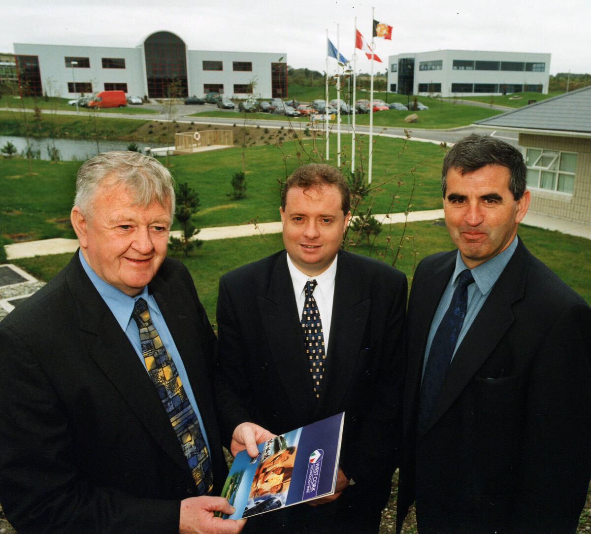 Early days: at the launch of the West Cork Technology Park in 2000 were Kieran Calnan, CEO, South Western Services; John Connolly, and developer John Fleming. Early days: at the launch of the West Cork Technology Park in 2000 were Kieran Calnan, CEO, South Western Services; John Connolly, and developer John Fleming.