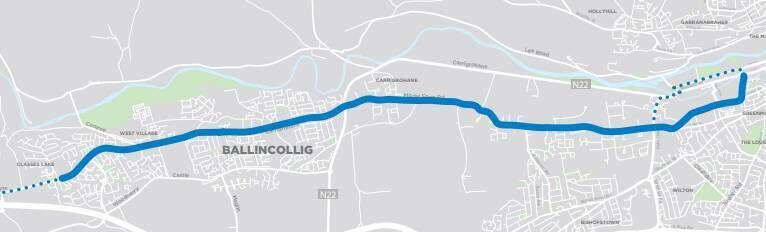 The Ballincollig to Cork city corridor is the longest of the 12