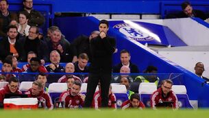 <p>Lots done, lots more to do: Arsenal manager Mikel Arteta watched his side bounce back at Stamford Bridge. Picture: Adam Davy/PA Wire.</p>