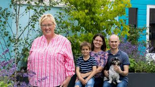 <p>Super Garden: The Majzel family from Poland get a garden created for them by Kathleen Barrett from Limerick. Picture: Andres Poveda</p>