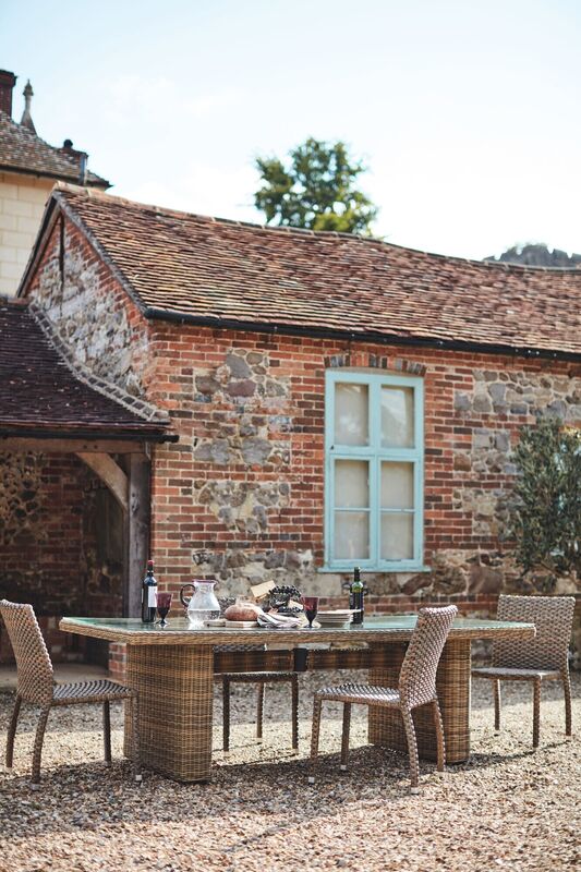 Period colour doesn't have to be black and white. An unexpected colour to a timber or AluClad window calmed by the right traditional materials injects character and charm. Furniture by OKA. Period colour doesn't have to be black and white. An unexpected colour to a timber or AluClad window calmed by the right traditional materials injects character and charm. Furniture by OKA.
