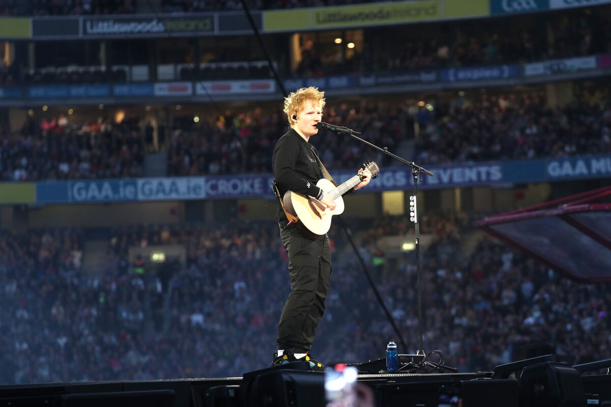 Ed Sheeran performing at Croke Park Stadium Dublin this evening. Picture:Conor Ó Mearáin / Collins Photos