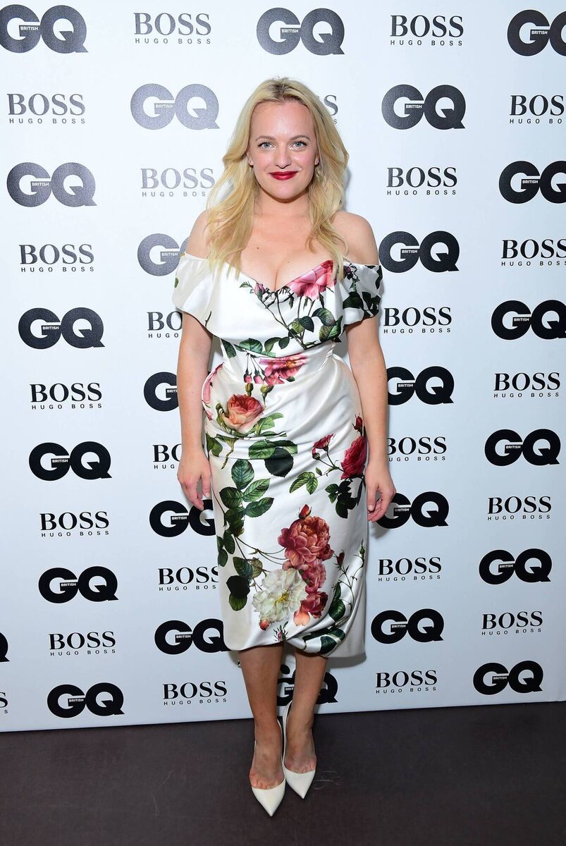 Elisabeth Moss in the press room at the GQ Men of the Year Awards 2018 in Association with Hugo Boss held at The Tate Modern in London. Pic: Ian West