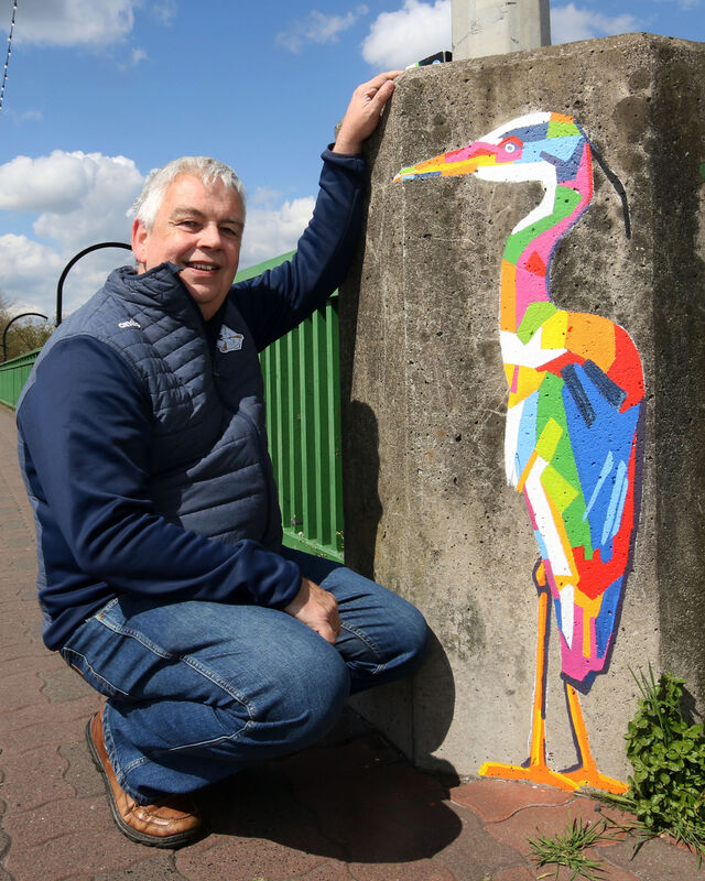 Aidan Ryan from Cratloe checking out some of the Limerick City street art treasure hunt presented by Lumen Street Theatre. Picture: Brendan Gleeson Aidan Ryan from Cratloe checking out some of the Limerick City street art treasure hunt presented by Lumen Street Theatre. Picture: Brendan Gleeson