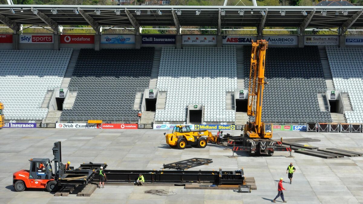The 'in-the-round' stage set-up for Ed Sheeran's gig at Páirc Uí Chaoimh. Picture: Larry Cummins The 'in-the-round' stage set-up for Ed Sheeran's gig at Páirc Uí Chaoimh. Picture: Larry Cummins