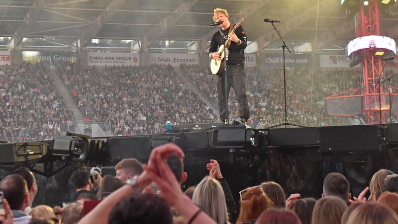 Ed Sheeran on stage at Pairc Ui Chaoimh. Picture: Eddie O'Hare Ed Sheeran on stage at Pairc Ui Chaoimh. Picture: Eddie O'Hare