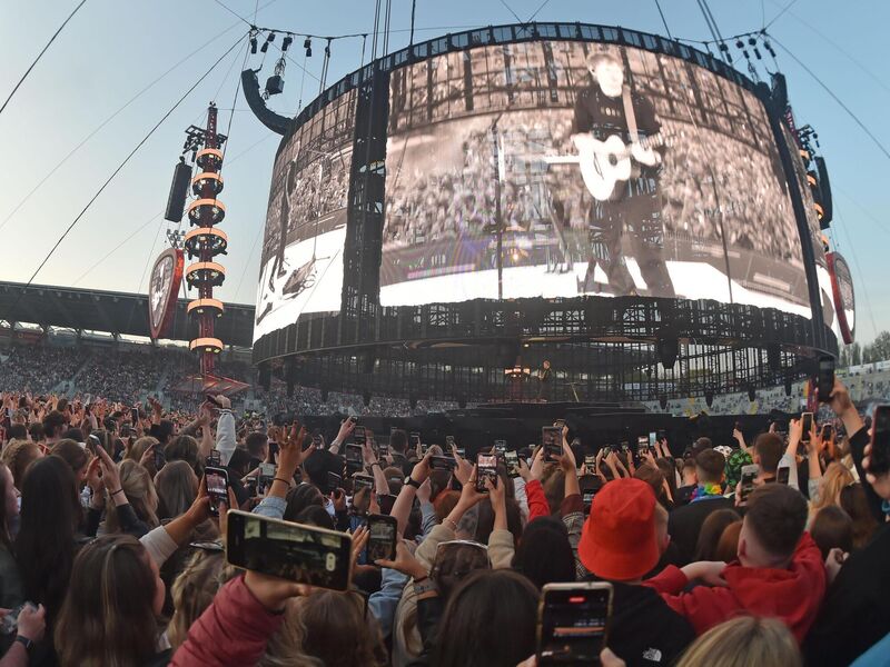 Ed Sheeran on stage at Pairc Ui Chaoimh. Picture: Eddie O'Hare Ed Sheeran on stage at Pairc Ui Chaoimh. Picture: Eddie O'Hare