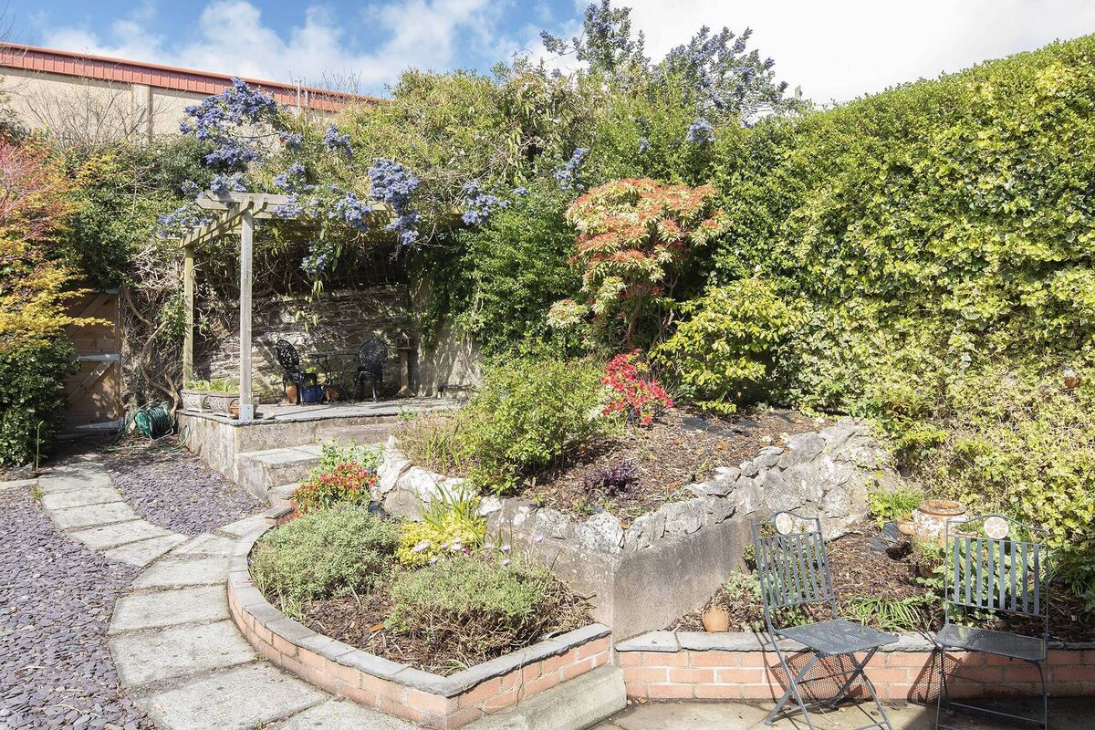 Back garden with pergola
