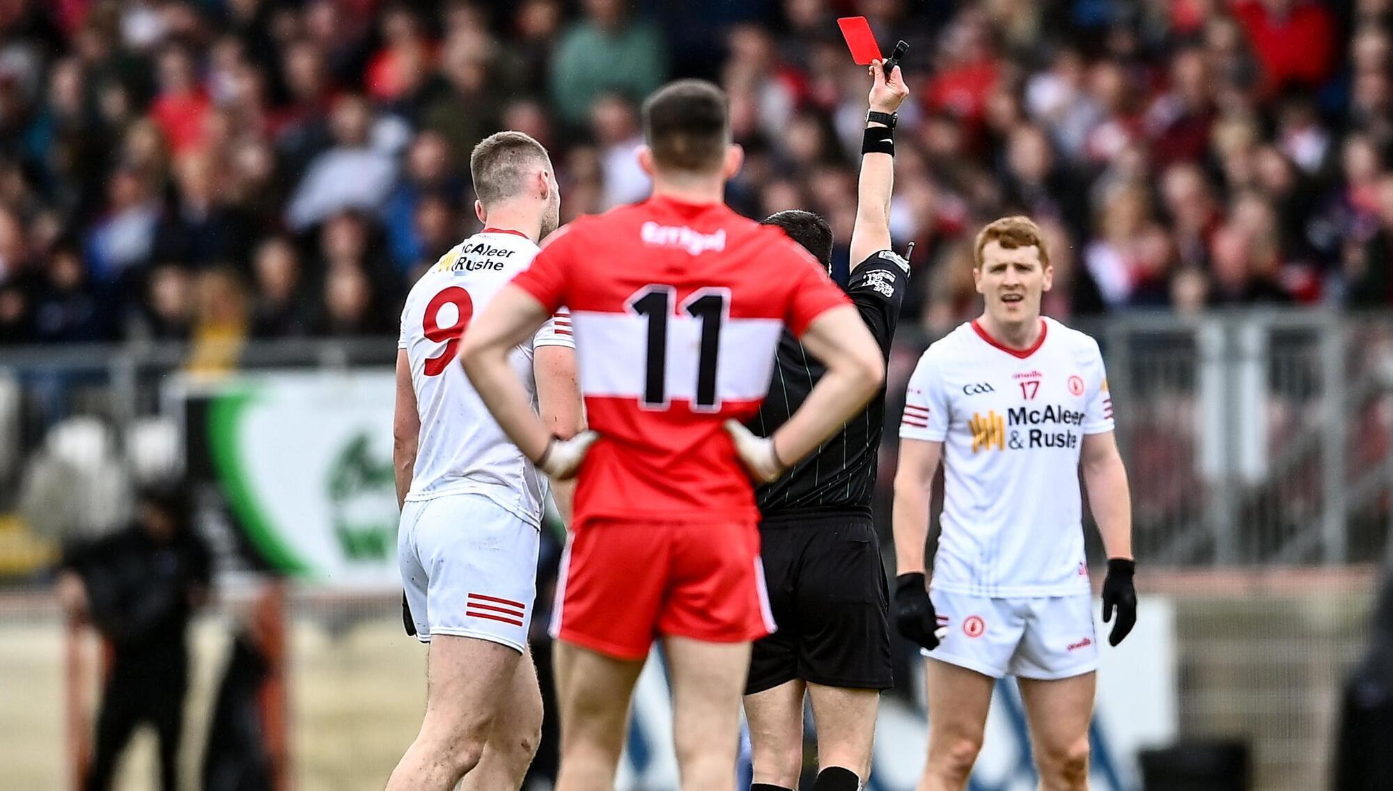 Derry have 11 points to spare over ill-disciplined Tyrone