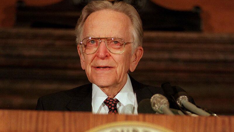 Former Supreme Court Justice Harry Blackmun, who was the author of the 1973 decision that legalised abortion in the US. File picture: AP/ Marcy Nighswander