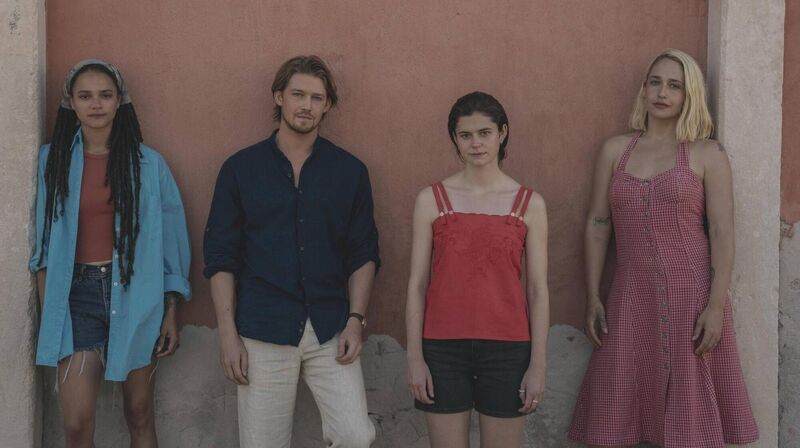 L-R: Sasha Lane, Joe Alwyn, Alison Oliver, and Jemima Kirke, the stars of Conversations with Friends