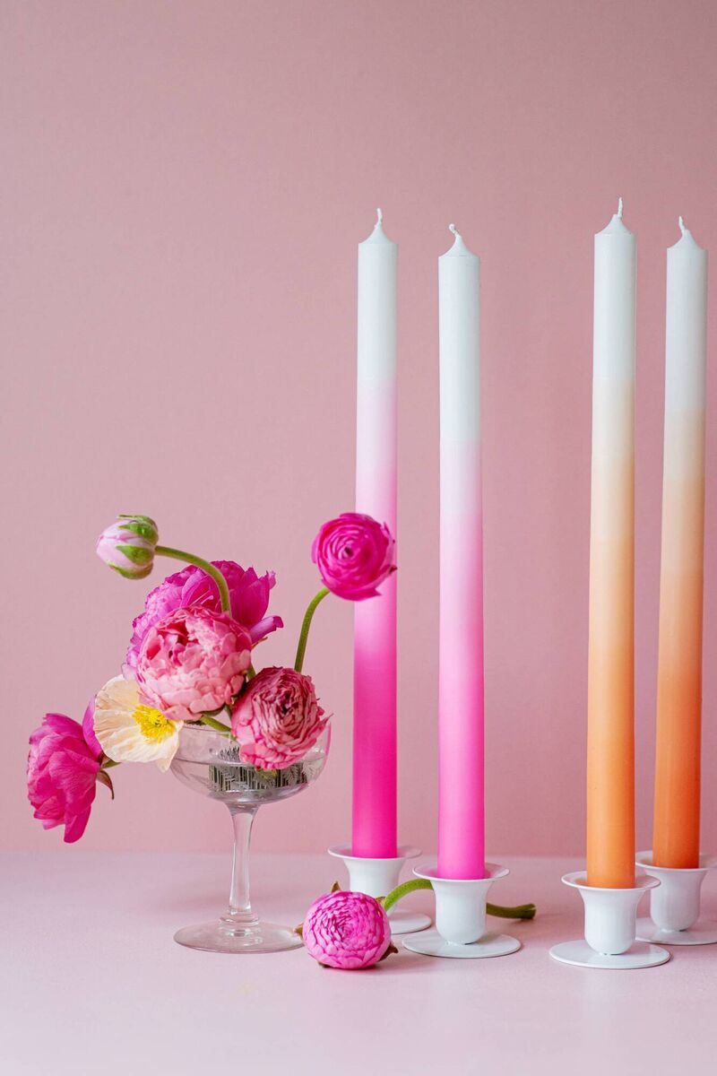 Popping Candy Dip Dye Taper Candles Popping Candy Dip Dye Taper Candles