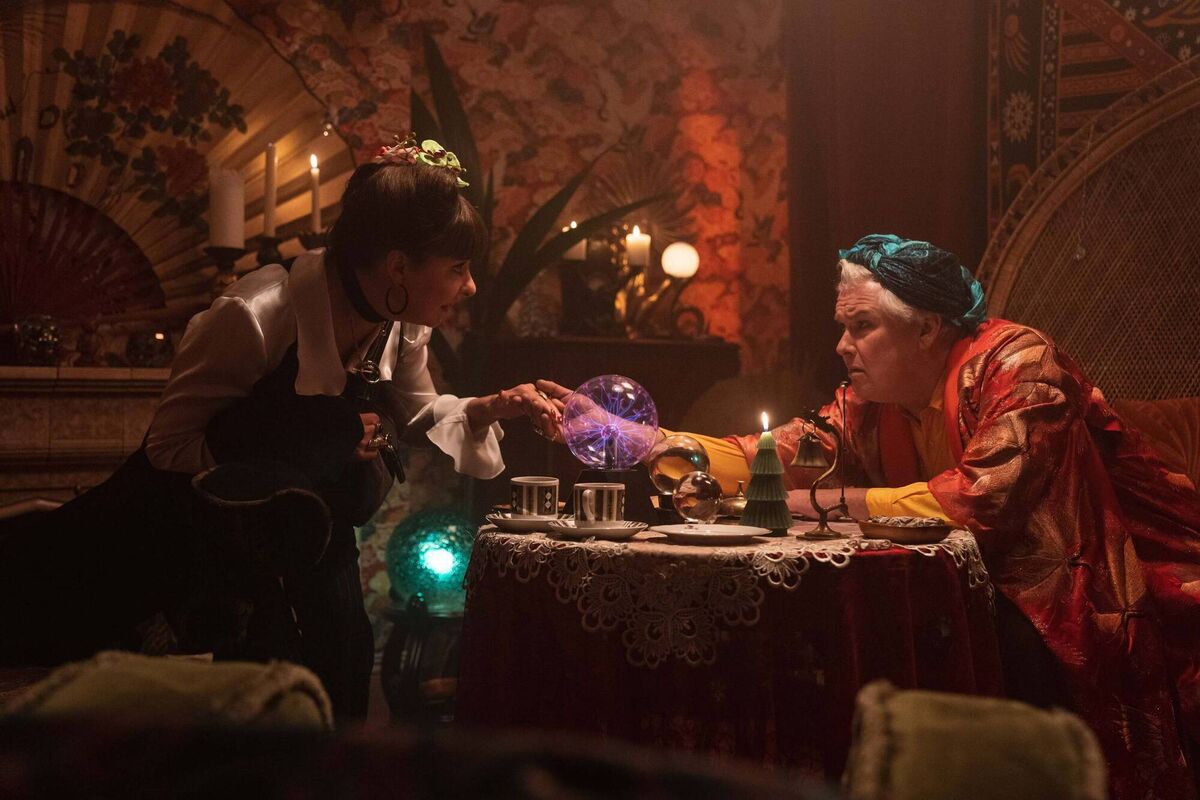 Sarah Mccool (Kathy Kiera Clarke) and (Carlos Santini (Conleth Hill) Sarah Mccool (Kathy Kiera Clarke) and (Carlos Santini (Conleth Hill)