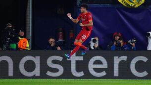 <p>Liverpool's Luis Diaz celebrates scoring their side's second goal of the game during the UEFA Champions League semi final, second leg match at Estadio de la Ceramica, Villarreal. Photo credit should read: Adam Davy/PA Wire.</p>