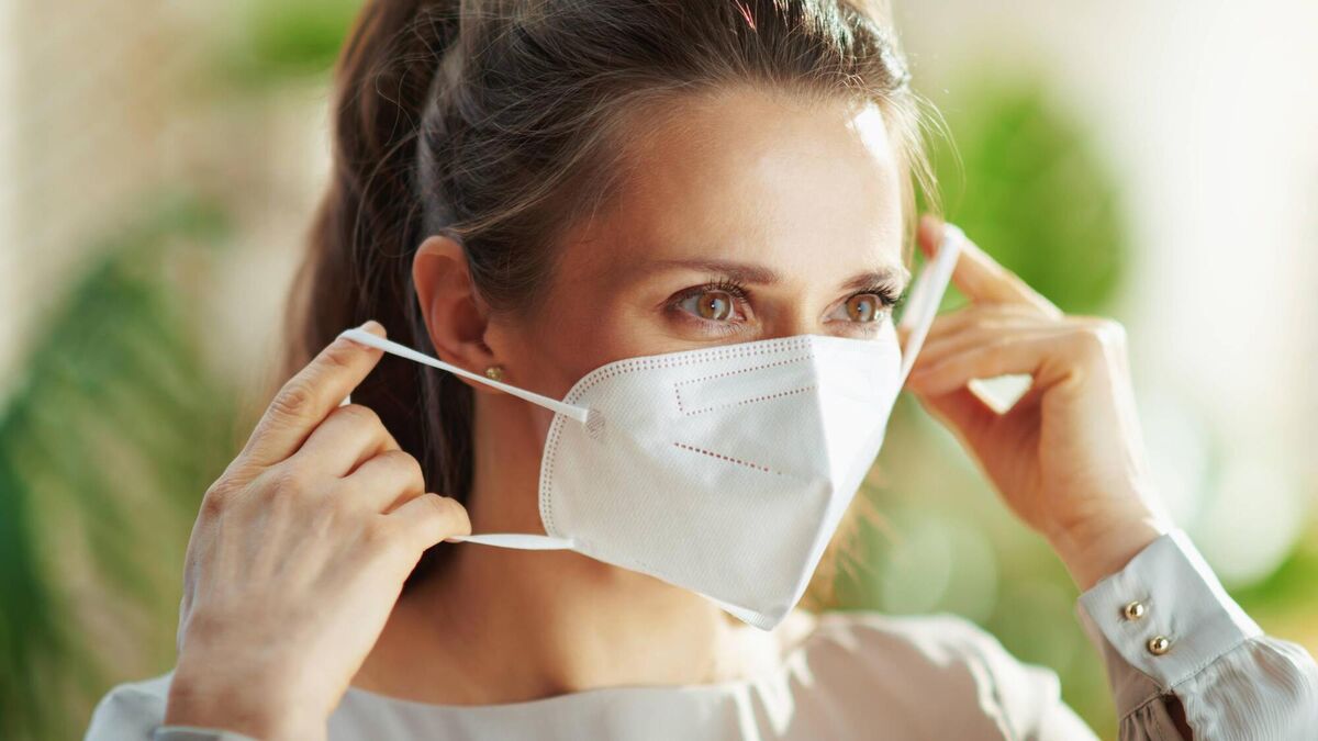 An FFP2 face mask is required on-board some flights