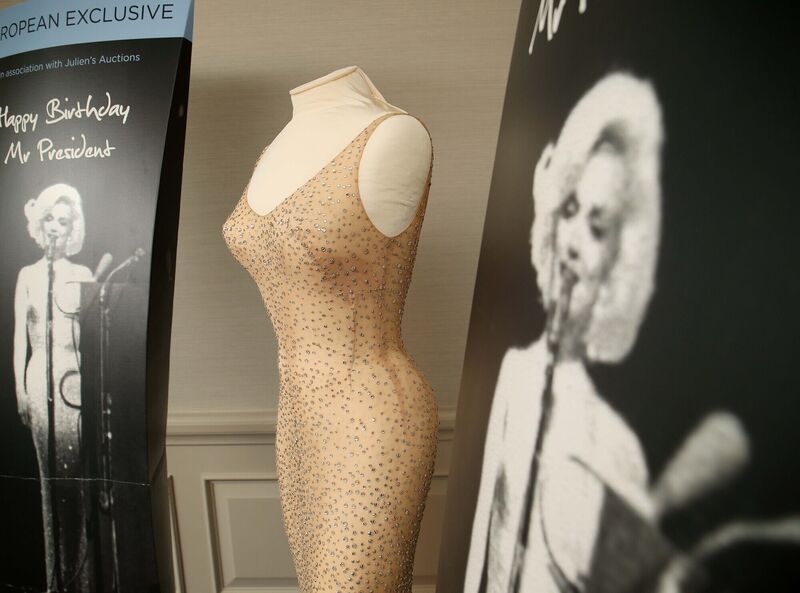 marilyn monroe auction happy birthday mr president dress Lover's Kisses Skin Tan Embellished High Neck Thigh Slit Mini Party Dr   HOUSE OF MAGUIE