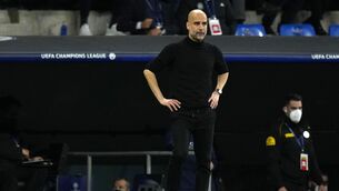 <p>Manchester City's head coach Pep Guardiola. (AP Photo/Manu Fernandez)</p>