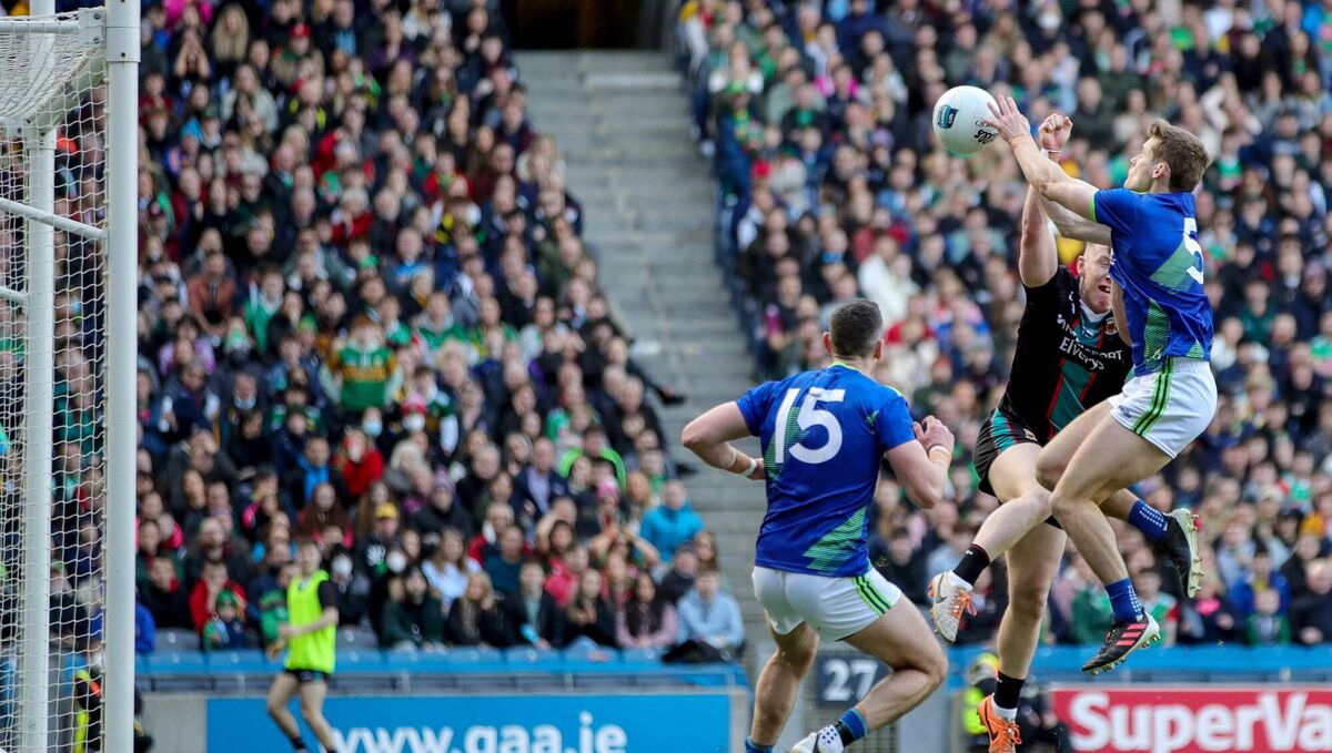 GOAL: White scores a goal in the Allianz League final against Mayo.
