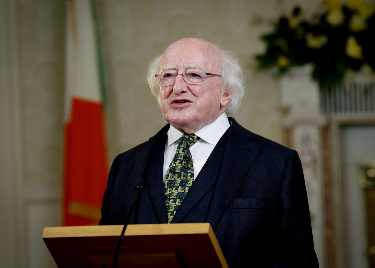 President Michael D Higgins: 'Is it a great success that a multi-billionaire would be now deciding what is appropriate for people to exchange by way of discourse?' File picture: Maxwells President Michael D Higgins: 'Is it a great success that a multi-billionaire would be now deciding what is appropriate for people to exchange by way of discourse?' File picture: Maxwells