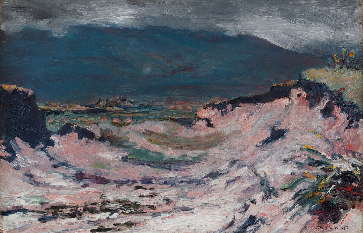 Jack B Yeats, A Sandhill near Tralee Bay at Sotheby's in Paris. Jack B Yeats, A Sandhill near Tralee Bay at Sotheby's in Paris.