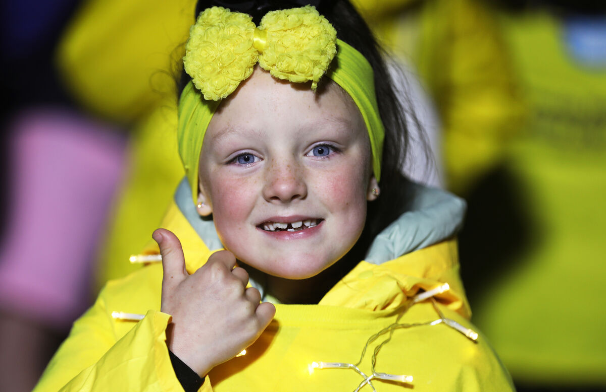 Millie Rickard aged 7 Cabra in memory of her dad John Treacy in Phoenix Park this morning Photo:Leah Farrell/RollingNews.