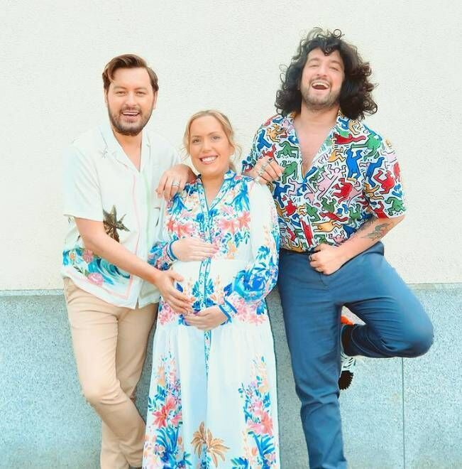 Brian Dowling with his sister Aoife and husband Arthur Gourounlian. Picture: Brian Dowling/Instagram Brian Dowling with his sister Aoife and husband Arthur Gourounlian. Picture: Brian Dowling/Instagram