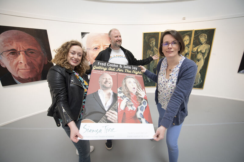  Comedians Julie Jay and Fred Cooke with Emma Mahony from ADAPT Kerry